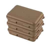 3Pack Outdoor Plastic Waterproof Shockproof Box Airtight Survival Case Container Storage Carry Box Outdoor Survival Set Box(Brown)