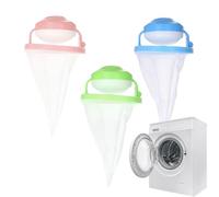 3Pack Pet Hair Remover Washing Machine, Washing Machine Lint Catcher, Reusable Floating Hair Filtering Mesh Removal Bag For Pet Wool Clothes