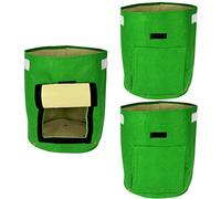 3Pack Potato Grow Bags 10 Gallon Garden Vegetable Double Layer Non-Woven Fabric Planters Growing Bag with Handles