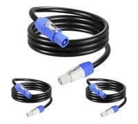 3Pack PowerCon Power Cable SAC3FCA to SAC3FCB PowerCon in Connector 3 Pin AC Power Extension Cable 13AWG 2.5mm² 1.2m 4Ft for LED Display Screen Stage Light Audio Video Equipment
