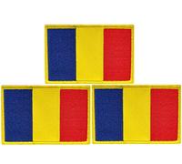 3Pack Romania Flag Patch Romanian Flags Patchs, Romania Tactical Flag Embroidery Patch with, for Hats, Tactical Bags, Jackets, Clothes Patch Team Military Patch