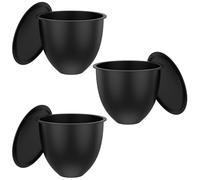 3Pack Silicone Bowl Liners with Lid Silicone Bowl Insert for KitchenAids Tilt-Head 5 Quart Stand Bowls Liner Mixer Attachments & Accessories for Baking & Cooking No Need Replacement Bowls(Black)