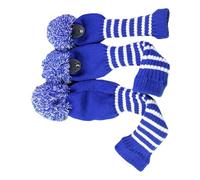 3pack Soft Lined Golfs Club Protectors Driver Fairways Covers Knitted Head Covers Suitable for Various Skill Levels Double Layered Knitted Cover