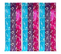 3Pack Tinsel Curtains, Music Note Foil Curtains, 3.3 Ft x 6.6 Ft Foil Fringe Curtain, Glitter Curtain for Music Party, Birthday, Graduation, Proposal, Wedding, Neon Party Backdrop Decor