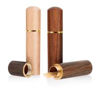 3pack Toothpick Holder Portable Wood Toothpick Case Waterproof Handmade Craft Toothpick Pocket Box Mini Toothpick Box for Storage Toothpick Needle Pill Bead Ear Pick Cotton Swab and Other Small Object