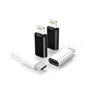 3Pack USB C Female to Lightning Male Adapter for iPhone 11/12/X/XS/SE/8Plus Pro Max for iPad Air Mini Type Compatible with Charging Support Data Transmission Connect Charger Connector Cable Converter