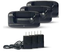 3Packs KD-C1 Charger Base USB Charging Port for KD-C1 KD-C2 RT22 RT-22S RT-622 RT-15 RT-10 X6 KB-5C Walkie Talkies and Battery with with US Adapter