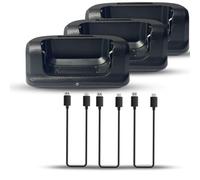 3Packs KD-C1 Two Way Radio Charger Base Type-C Charging Port for KD-C1 KD-C2 RT22 RT-22S RT-622 RT-15 RT-10 X6 KB-5C Walkie Talkies and Battery with Type-C Cable