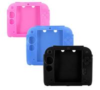 3Packs Protective Soft Silicone Rubber Gel Skin Case Cover for Nintendo 2DS (BL+BU+PI)