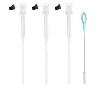 3Packs Syrup Pump, Coffee Syrup Pump 1 Litre PET Plastic Bottles with Tip Cover Included,Dispensers Bar Bottles Pumps with Cleaning Brush for Bottle Containers for Home Drink House Bar Coffee, White