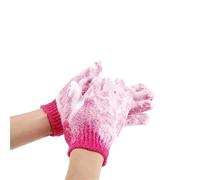 3pair Foam Rubbing Mud Peeling Exfoliating Five-Finger Bath Gloves Shower Scrub Cleaning Body Massage Glove Accessories for Shower, Spa, Massage(Red)