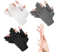 3Pair Touchscreen Cotton Gloves for Eczema and Dry Hands - Moisturizing Gloves SPA Overnight, Washable Lotion Hand Spa Treatment Gloves Repair Rough Cracked Dry Chapped Hands Skin for Women