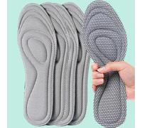 3Pairs Cuttable Sports Insole Thickened Soft Elastic Shoe Pads Women and Men Memory Sponge Insoles (Gray,41-42)