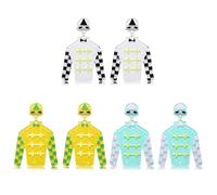 3Pairs Derby Earrings Resin Derby Riding Suit Earrings Glitter Derby Horse Racing Accessories for Kentucky Derby Race Day, Zinc, No Gemstone