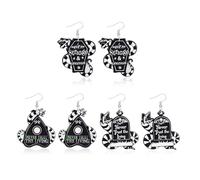 3Pairs Halloween Earrings for Women Coral Snake Halloween EarringsCosplay Party Costume Accessories, Zinc, No Gemstone