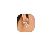3Pairs Hollow Star Hoop Earring Sets for Women Chunky Gold Plated Star Dangle Statement Earrings Minimalist Lightweight Lucky Star Jewelry Gifts, L, Zinc