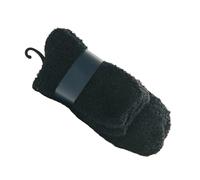 3Pairs Mens Bed Socks Thick Fuzzy Black Fluffy Adult Slipper Socks