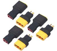 3Pairs No Wires Deans Style T Plug to XT90 XT-90 Plug Female Male Adapter Wireless Connector for RC FPV Drone Car Lipo NiMH Battery Charger ESC