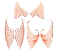 3Pairs Pixie Elf Ear for Cosplay,Pixie Fairy Goblin Vampire Latex Ears for Halloween Costume, Anime Party, Masquerade, Dress Up, Roleplay Accessories for Adults and Kids,Reusable & Flexible