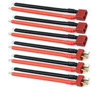 3pairs T Plug Connector Female and Male Deans Style with 14AWG Silicon Wire for RC Lipo Battery Cable Drone Airplane Quadcopter Car Boat Charger