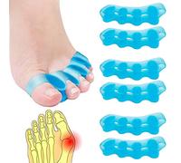 3Pairs Toe Separator, Gel Toe Separators Stretchers Spacers, Toe Spacer for Overlapping Toes to Relax Toes,Toe Straighteners for Correct Bunions,Manicure,Spacer Running Yoga Pedicure(Blue)