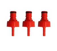 3pak PLASTIC CARBONATION & LINE CLEANING CAP,Carbonation Cap 1/4" Barb, Ball Lock Type, Fit Soft Drink PET Bottles