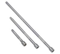 3pc 1/4" Drive Straight Socket Ratchet Extension Bar Set 75mm 125mm 250mm