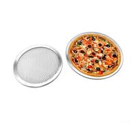 3PC 12 Inch Aluminum Alloy Pizza Pan Set, Thickened Round Baking Tray with NonStick Coating for Even Heat Distribution, OvenSafe RustResistant