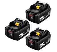 3pc 18V 18Ah Li-Ion Rechargeable Battery Compatible With Makita BL1830B BL1850B BL1850 BL1840 BL1860 BL1815 Power Tool Accessories