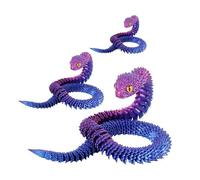 3PC 3D Printed Snake Fidget Toy - 30cm&40cm&60cm, Realistic Detailing, Flexible & Poseable Desk Pet, Calming Aid for Anxiety & Stress, for Animal & Fidget Lovers (F)