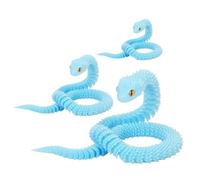 3PC 3D Printed Snake Fidget Toy - 30cm&40cm&60cm, Realistic Detailing, Flexible & Poseable Desk Pet, Calming Aid for Anxiety & Stress, for Animal & Fidget Lovers (U)