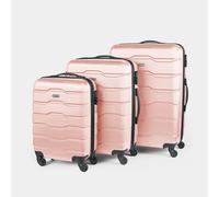 Multi Sized Set of Three Luggage Set VonHaus Pale Pink One Size