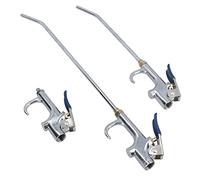 3pc Air Dust Blow Gun with Top Mounted Triggers 25mm - 300mm Nozzle Lengths