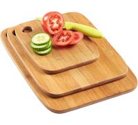 3pc Bamboo Chopping Board Cutting Serving Board Vegetables Fruits Cheese Board