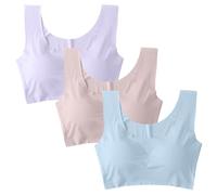 3PC Bras for Women Multipack Support Front Closure Underwire Bralettes for Women with Support T-Back Full Figure Plus Size Unlined Bra