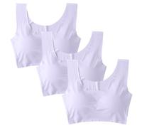 3PC Bras for Women Multipack Support Front Closure Underwire Bralettes for Women with Support T-Back Full Figure Plus Size Unlined Bra