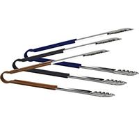 3pc Catergold Professional 12" (30cm) Stainless Steel Food Tongs Set (Blue Black Brown)