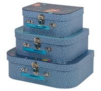 3Pc Childrens Kids Space Theme Print Mini Suitcase