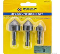 3Pc Countersink Drill Bit Set Hole Maker Power Tool Wood Metal Plastic Shank