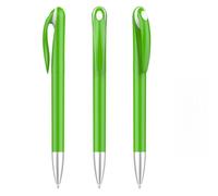 3pc- Creative Simple Ballpoint Pen for Leisure Students' Classroom Notes-Green Pole and White dot-Blue