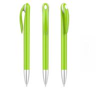 3pc- Creative Simple Ballpoint Pen for Leisure Students' Classroom Notes-Light Green bar with White dots-Black