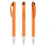 3pc- Creative Simple Ballpoint Pen for Leisure Students' Classroom Notes-Orange Rod and Black dot-Blue