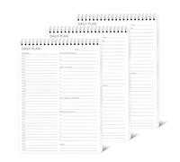 3PC Daily Shedule Planner Hourly Appointment Planner Personal Organizer with Work To-Do List, Priorities 6.5 x 9.8