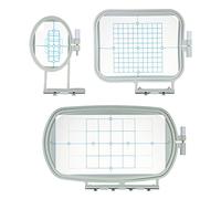 3pc Embroidery Hoop Set, Sew Tech Hoops with Non-Slip Grip Machine Accessories for Brother SE270D, SE350, SE400, HE120, HE240, 500D & Babylock Sofia A-Line Series