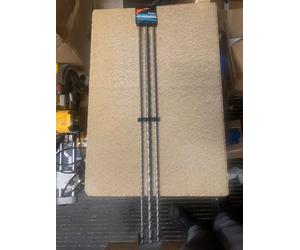 3pc Extra Long Masonry 1000mm SDS Plus Drill Bit Set 12, 16, 24mm Bluespot