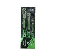 3pc Flexi Head Ratchet Set 1/4" 3/8" 1/2" Drives 6738 in EVA Foam Tray