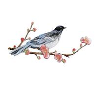 3pc Flower Embroidered Birds Patches Iron On Patch Accessories for Coat Jeans Dress Cute Flying(Color3)