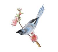 3pc Flower Embroidered Birds Patches Iron On Patch Accessories for Coat Jeans Dress Cute Flying(Color4)