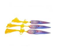 3PC Glow-in-The-Dark Dagger Prop for K-Pop Demon Hunters for Zoey Collectible Cosplay Accessory with Golden Tassels (3PC)