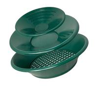3Pc Hand Operated Round Gold Mining Tool Gold Washing Pans Green